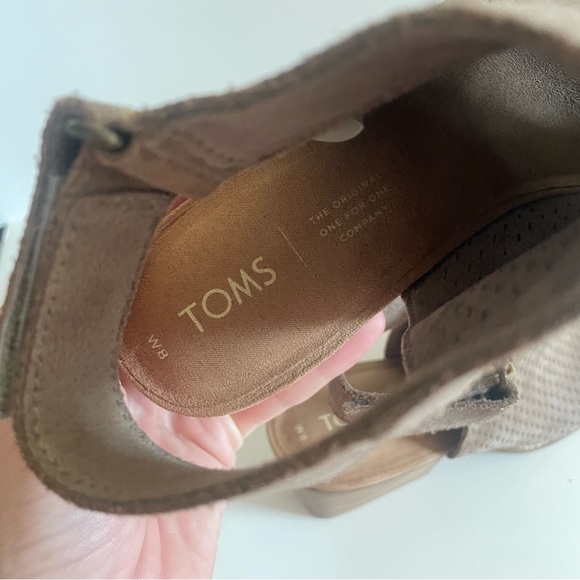 Toms Grenada Sandal Bootie Peep Toe Women’s Size 8 - Picture 5 of 11